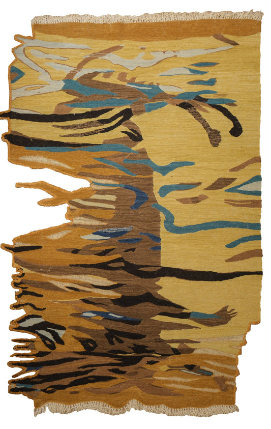 "YOLDAŞ OLMAYA NİYETLİ", Çınar Eslek, El dokuması kilim